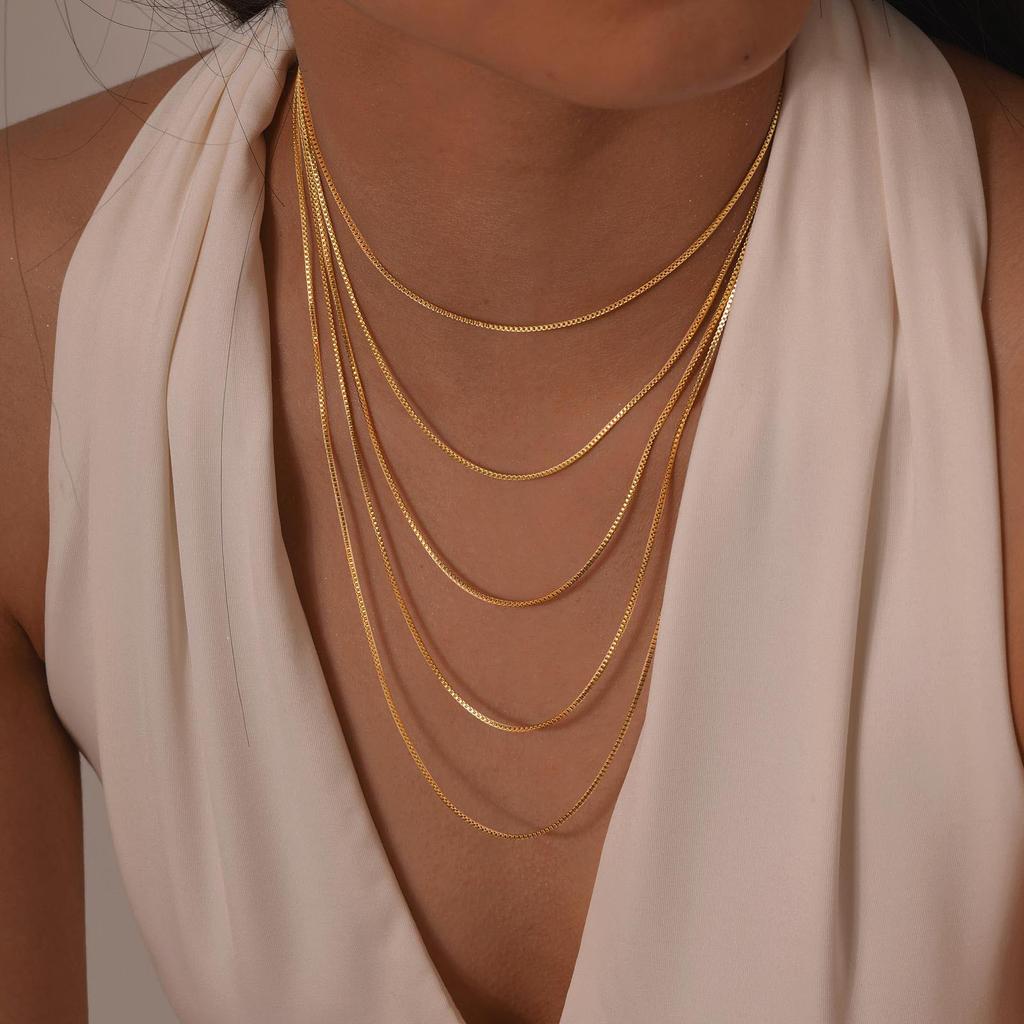 Women's European & American Multi-layer Stainless Steel Gold Necklace - Quanxi Shui NC-1865