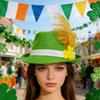 Modischer Irischer Federfest Hut Klassisches Modernes Design Cosplay Kostümhut Rollenspiel Zubehör Für Männer Frauen