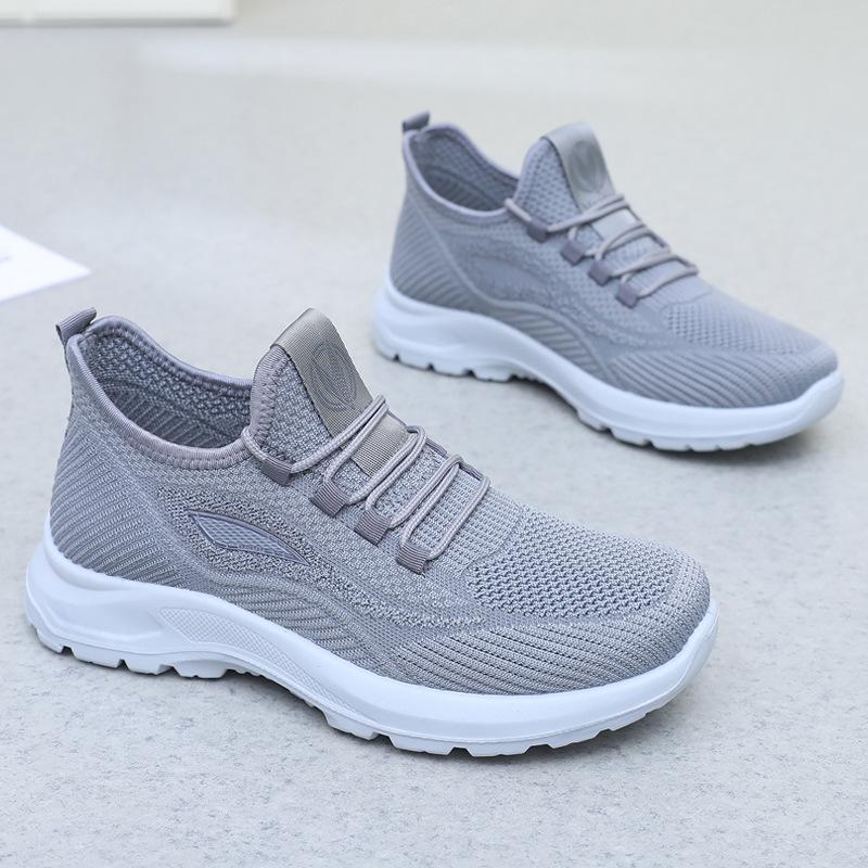 

****** новые дышащие повседневные спортивные туфли из хлопчатобумажной ткани, мужские старые туфли из ******* ткани, мужские нескользящие походные туфли для папы с подошвой из дерьма 44 серый