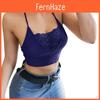 Beautiful Womens Sexy Spaghetti Strap Cross Back Lace Crop Top For Everyday Wear