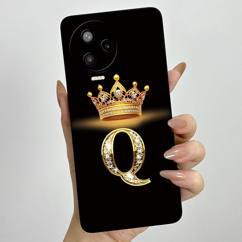 For Infinix Note 12 Pro 4G / Note 12 (2023) X676C X676B Fashion Initial Letter Couple Phone Case Soft Silicone TPU Protective