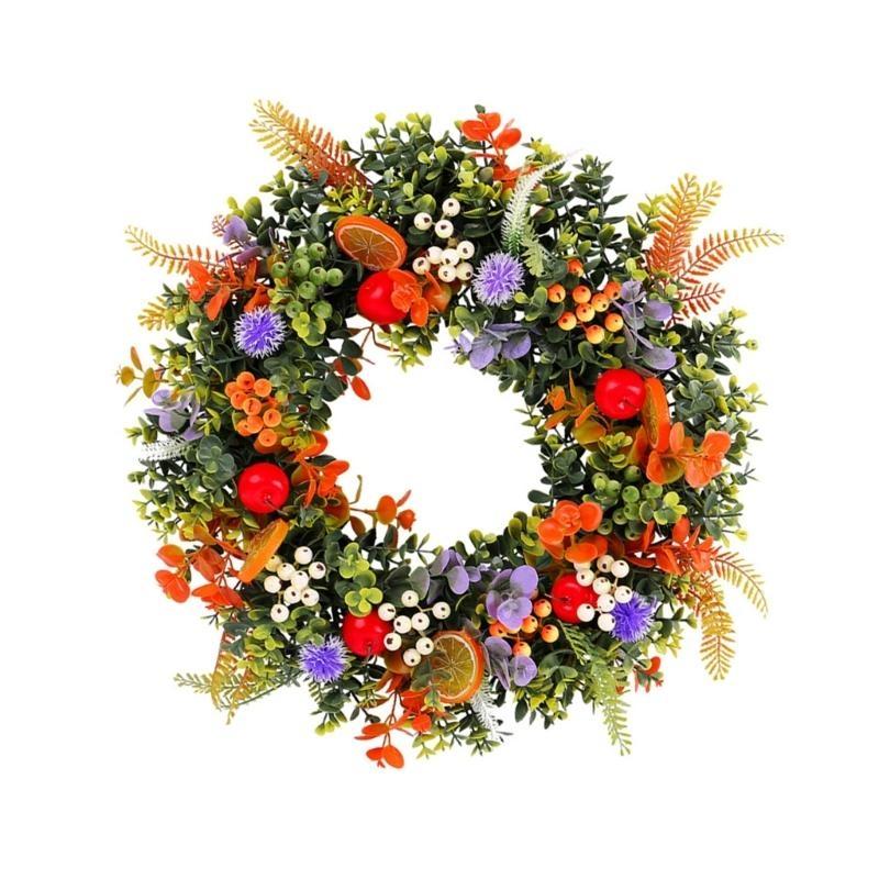 Artificial Summer Wreath Front Door Wreath for Door Wedding Garden