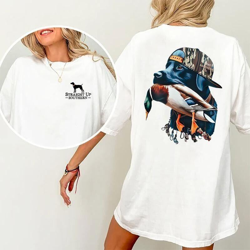 Straight Up Southern T-Shirt - Bold Hunting Dog Graphic Tee for Outdoorsmen Unisex T-Shirt L