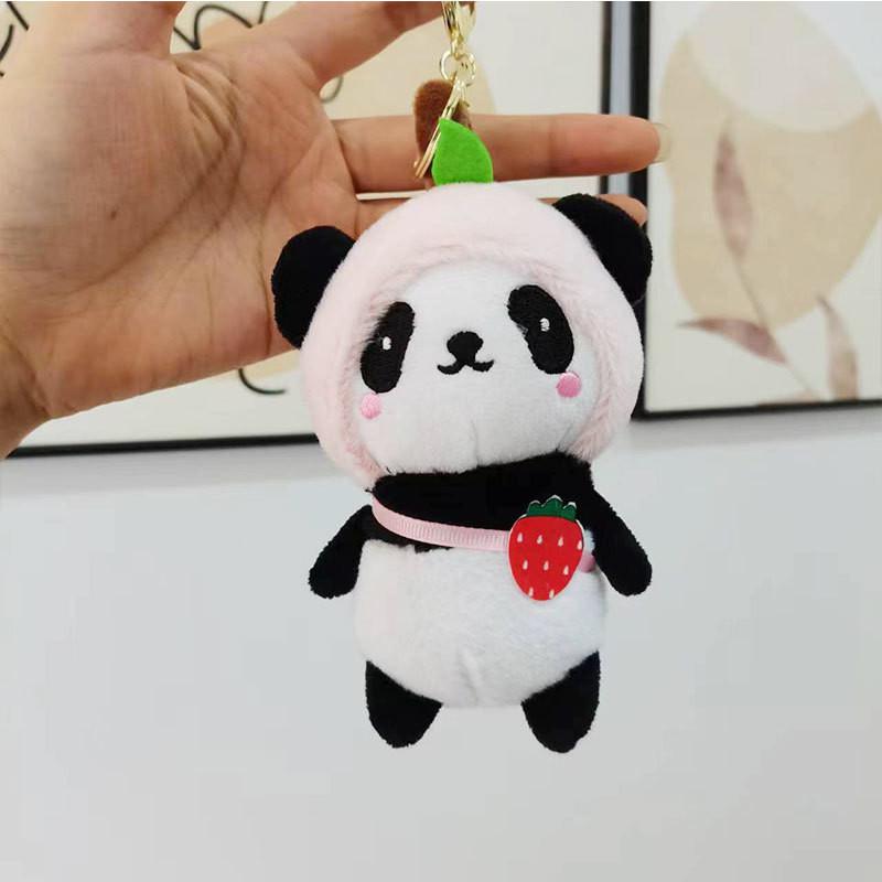 Soft Pp Cotton Filled Panda Plush Doll Keychain Backpack Decoration