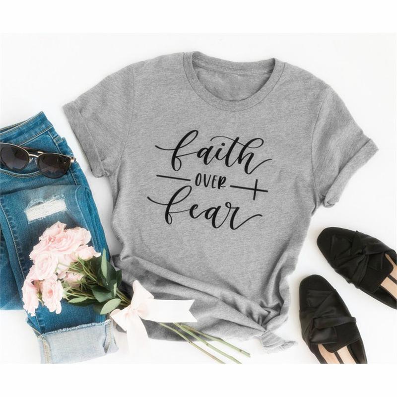 Faith Over Fear Unisex Streetwear T-Shirt - European & American Style