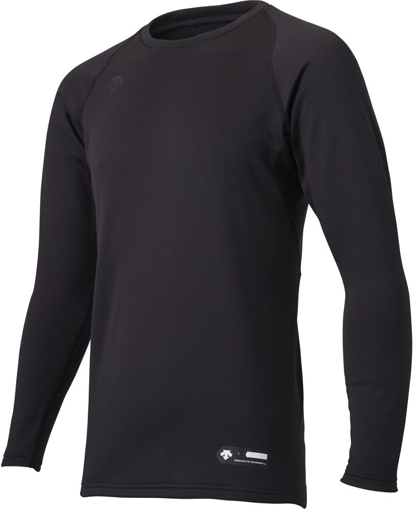 

DESCENTE Baseball Round Neck Long Sleeve Undershirt Black Underwear, STD-657B, Men s, чёрный