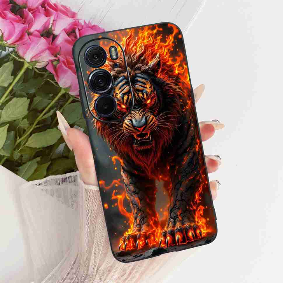 For Motorola Edge X30 5G Case Silicone TPU Black Cover For Motorola Edge X30 x30 XT2201-2 XT2201-6 Colorful Flowers Phone Casing