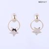 S925 Silver Needle Women's Heart & Round Stud Earrings - Cute Mini Ear Drops