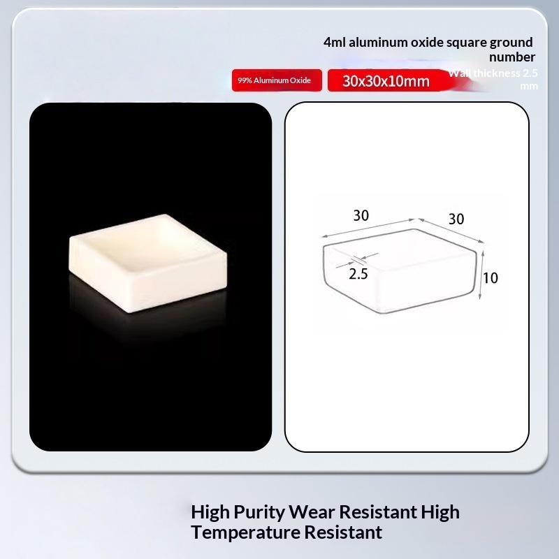 1Pcs High Purity High Temperature Resistant Multiple Sizes Ceramic Crucible 99% Alumina Square Crucible For Laboratory
