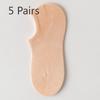 5 Paar Damen Kleine Frische Atmungsaktive Reiner Baumwolle Knochenlose Rutschfeste Unsichtbare Socken