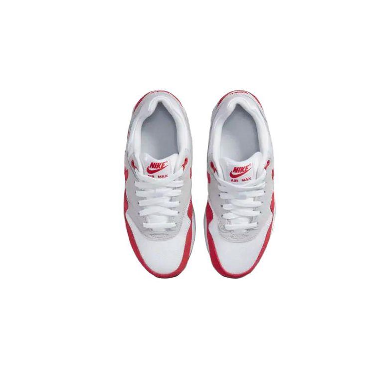 Nike Air Max 1 Challenge Red Comfortable Low-Top Kids Casual Shoes Kids Sneaker Gray White 555766-146(2023)