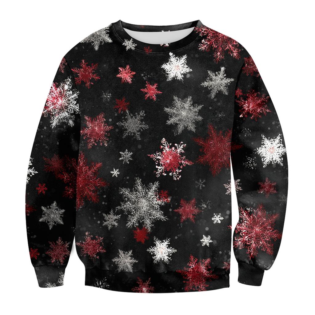 Men's Casual Fashion Printed Round Neck Pullover Sweatshirt