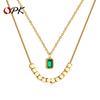 OPK Fashion Stainless Steel Small Cube Necklace Girl