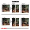 2pcs 2D flat printing High-Quality Christmas Curtains Luxurious retro fireplace and warm walls Digital Printed Polyester Drapes