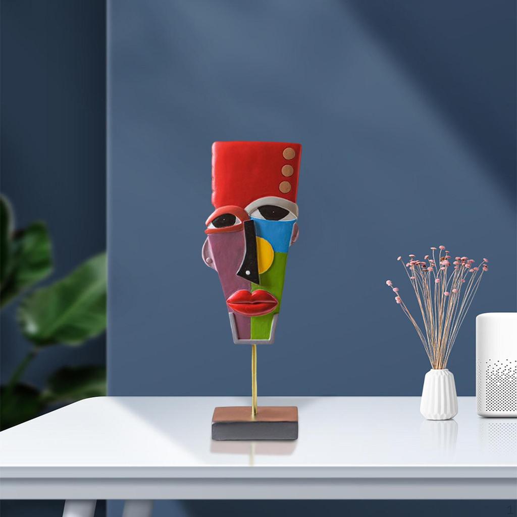 Abstract Face Statue Tabletop Collectible Decorative Arts Furnishing Crafts Ornament Sculpture for