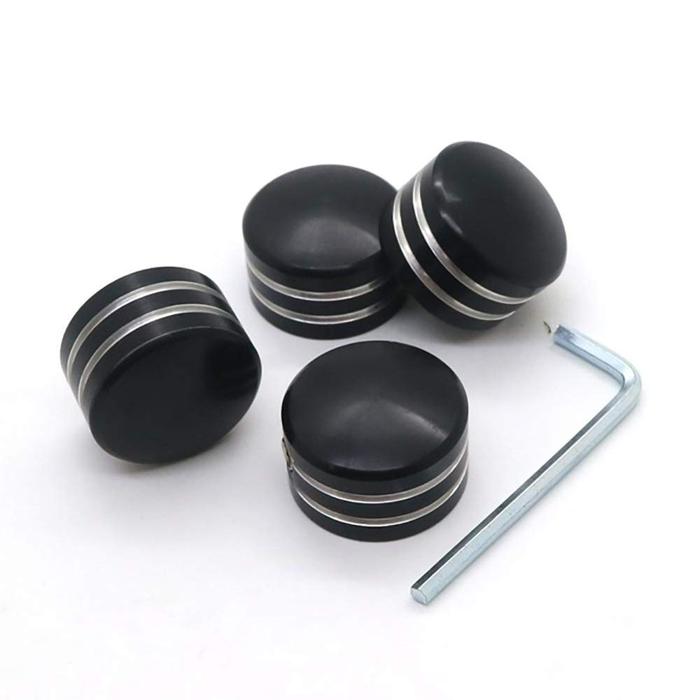 Schwarz/Chrom Zündkerzenkopfschrauben-Abdeckkappe für Twin