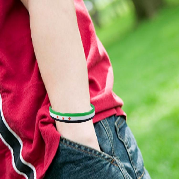 Multicolor Silicone Wrist Band Sports Casual Bangle Bracelets Motivational Suitable for Sports Concerts