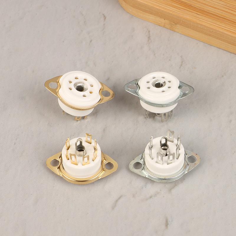 2 Pcs 7Pin B7G Ceramic Vacuum Tube Socket Valve Base For 6Z4/Eaa91/Ec92, Etc. Vintage Audio Amplifier Diy Chassis Mount