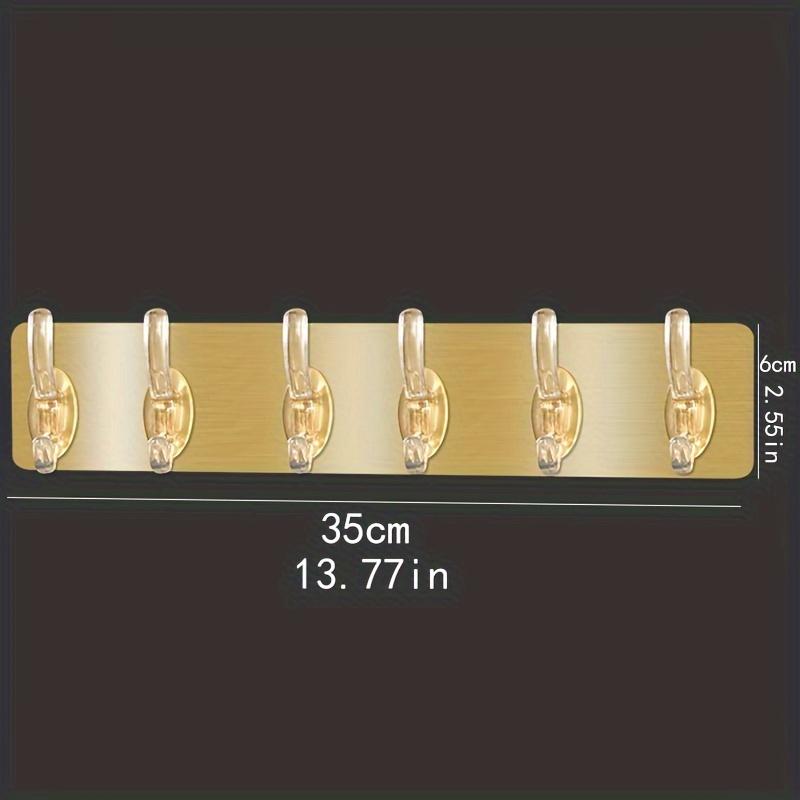 

Набор из шести прозрачных крючков, вешалка для полотенец для ванной комнаты, самоклеящиеся крючки без сверления, органайзер для хранения за дверью, водонепроницаемые, прочные