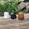 Handgeschnitzte Bärenfigur aus massivem Holz Mini Dekoration für Zuhause Kaffeetisch Geschenk für Tierkunstsammler