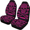 Teschio di Zucchero Rosa Coprisedili Auto Set da 2 Pezzi Protezione Sedile Anteriore Veicolo Accessori Interni Protettori Tappetini Auto Universali