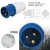 240V 16A 3 Pin Industrial Waterproof Plugs Socket  Male/Female IP44 2P For Caravan Motorhome Yacht Plug & Socket Connector