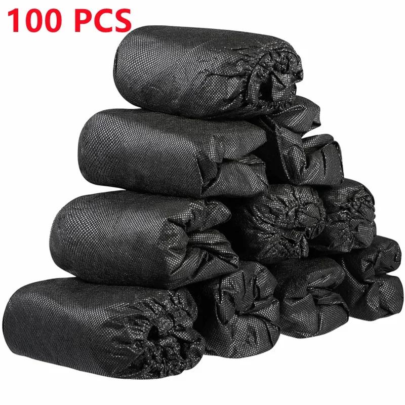 Disposable Boot Shoe Covers 100 Count Foot Booties Shoe Coverings Non Slip Shoe & Boot Covers for Indoor Outdoor Home Workpla