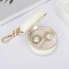 Miniature Jewelry Storage Box With Detachable Keychain Elastic Bands For Rings Earrings Gym Travel Essential
