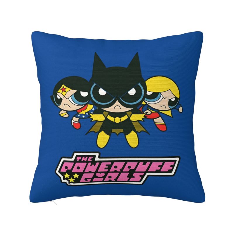 Custom Fashion The P-PowerPuffs Girls Cushion Covers 40x40cm Soft Cartoons Pillow Case for Car Square Pillowcase
