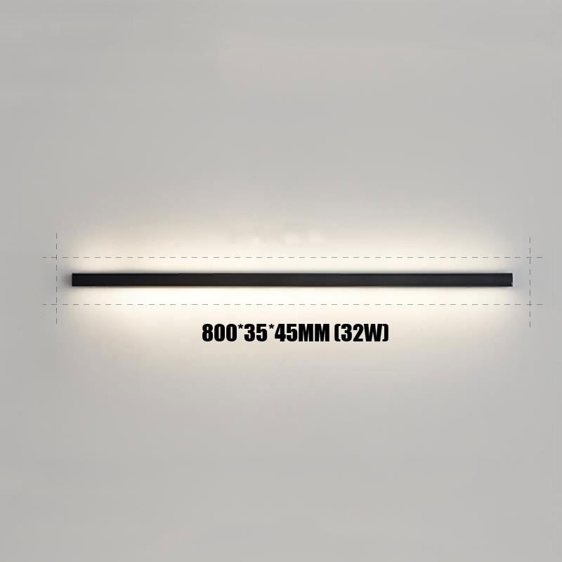 Nordic Long Strip Study Bedside LED Wall Lamp Without Main Lamp Living Room TV Background Wall Grille Lamp Creative Aisle Light