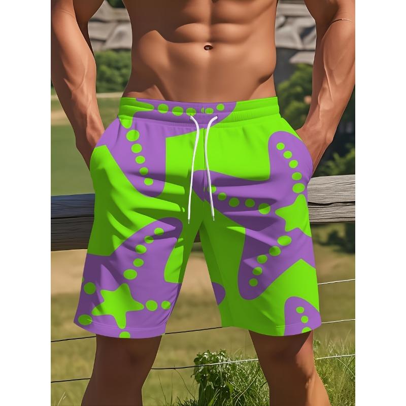 

Non-textured men s beach shorts M зелёный