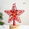 Plastic Star Topper 3D Design Star Ornament Christmas Tree Top Decor  Holiday Party