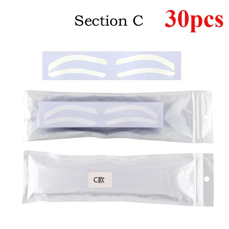 10/30/60PCS Disposable Eyebrow Design Stencil Eyebrow Tint Airbrush Auxiliary Sticker For Brows Shaping With Single