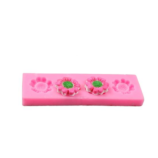 Cute Flower Mold Fondant Silicone Cake Decor Soap Chocolate Clay DIY Mould