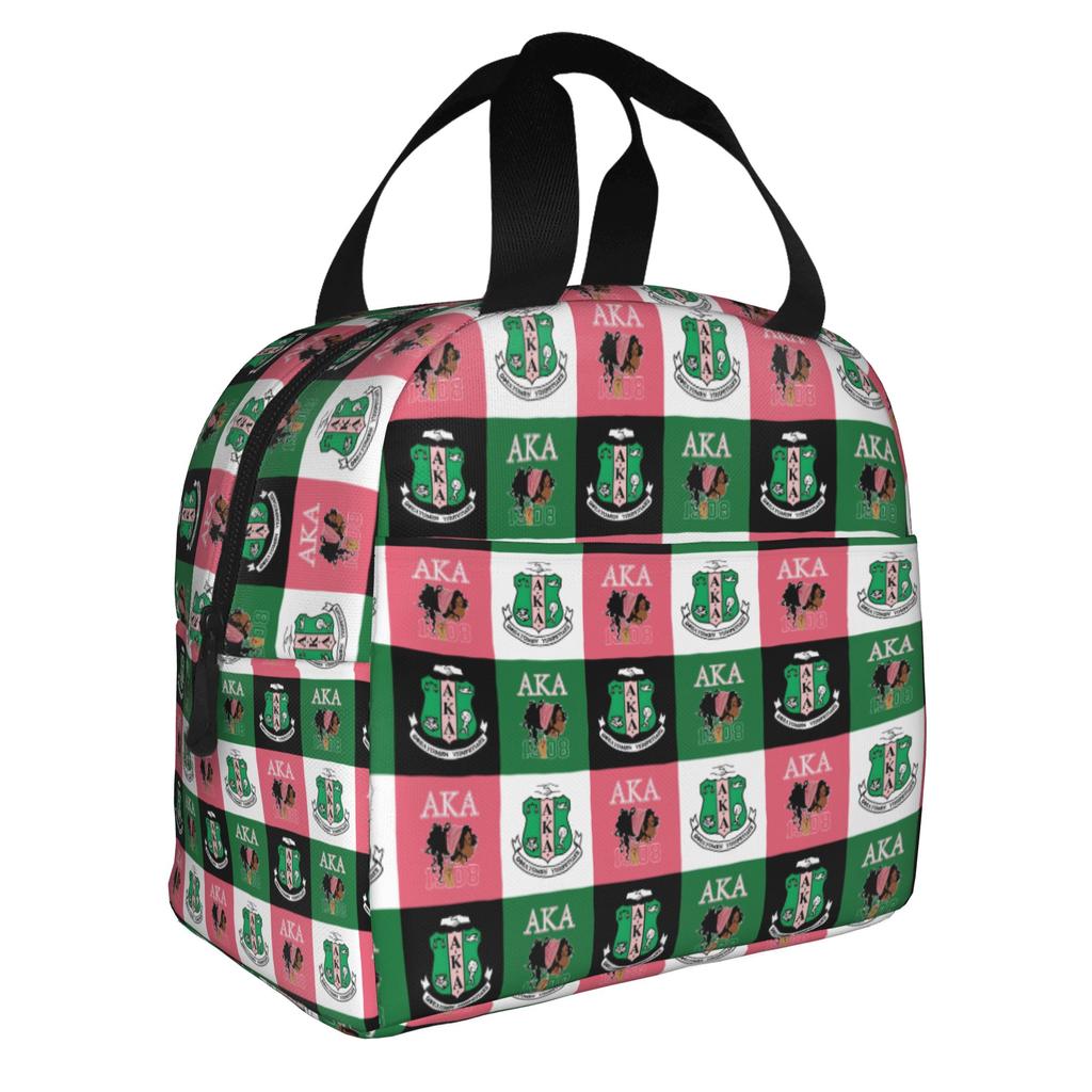 AKA The First Historically African Sorority Thermal Insulated Lunch Bag Lunch Container for Outdoor Picnic Storage Food Box