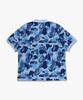 Beipeu Abc Camo Pile Jacquard Relaxed Fit Polo Shirt (M) Blue