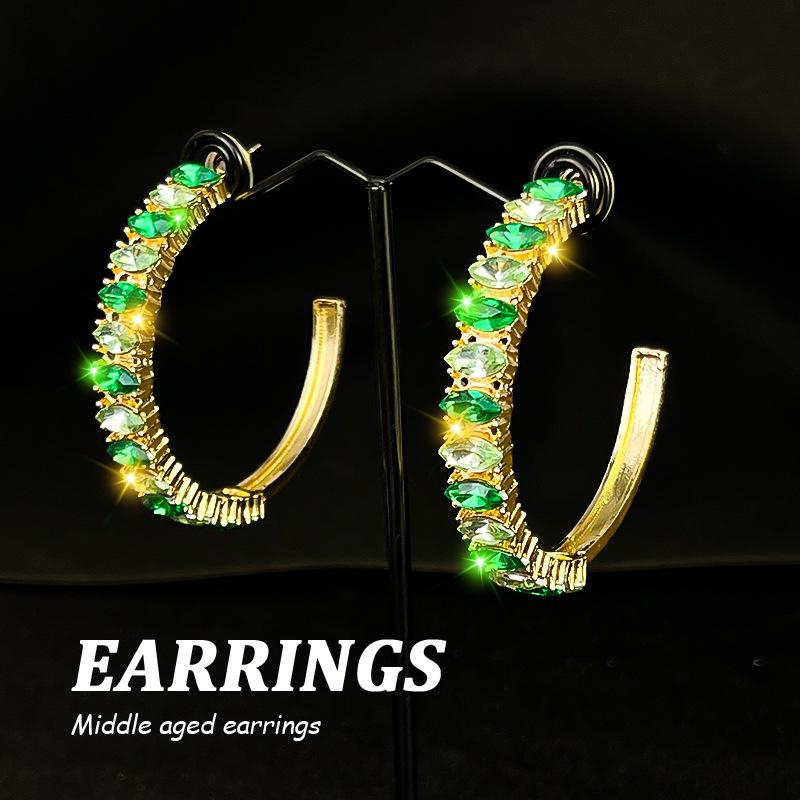 Boucles d'oreilles pendantes Zircon Fleur Colorée pour Femmes, Boucles d'oreilles pendantes Statement pour Fête & Usage Quotidien