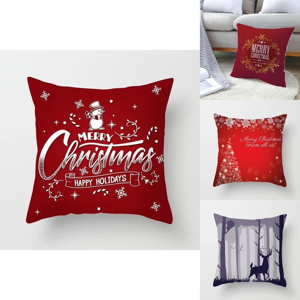 Cozy Christmas Cushion Cover In Soft Peach Skin Velvet For Festive Home Decor