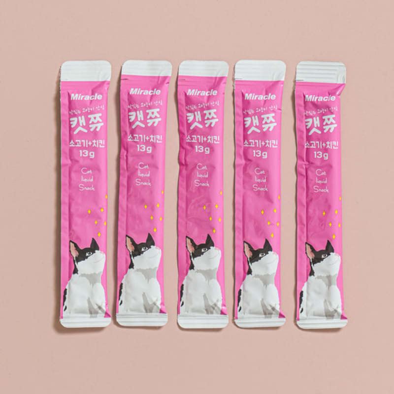 [Pet] Cat Choux Sticks 5 Pieces Beef & Chicken