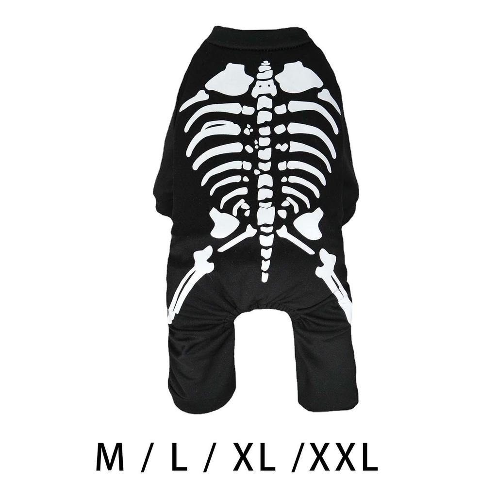 Halloween Skeleton Dog Costume, Halloween Pet Costume, Decorative Overall