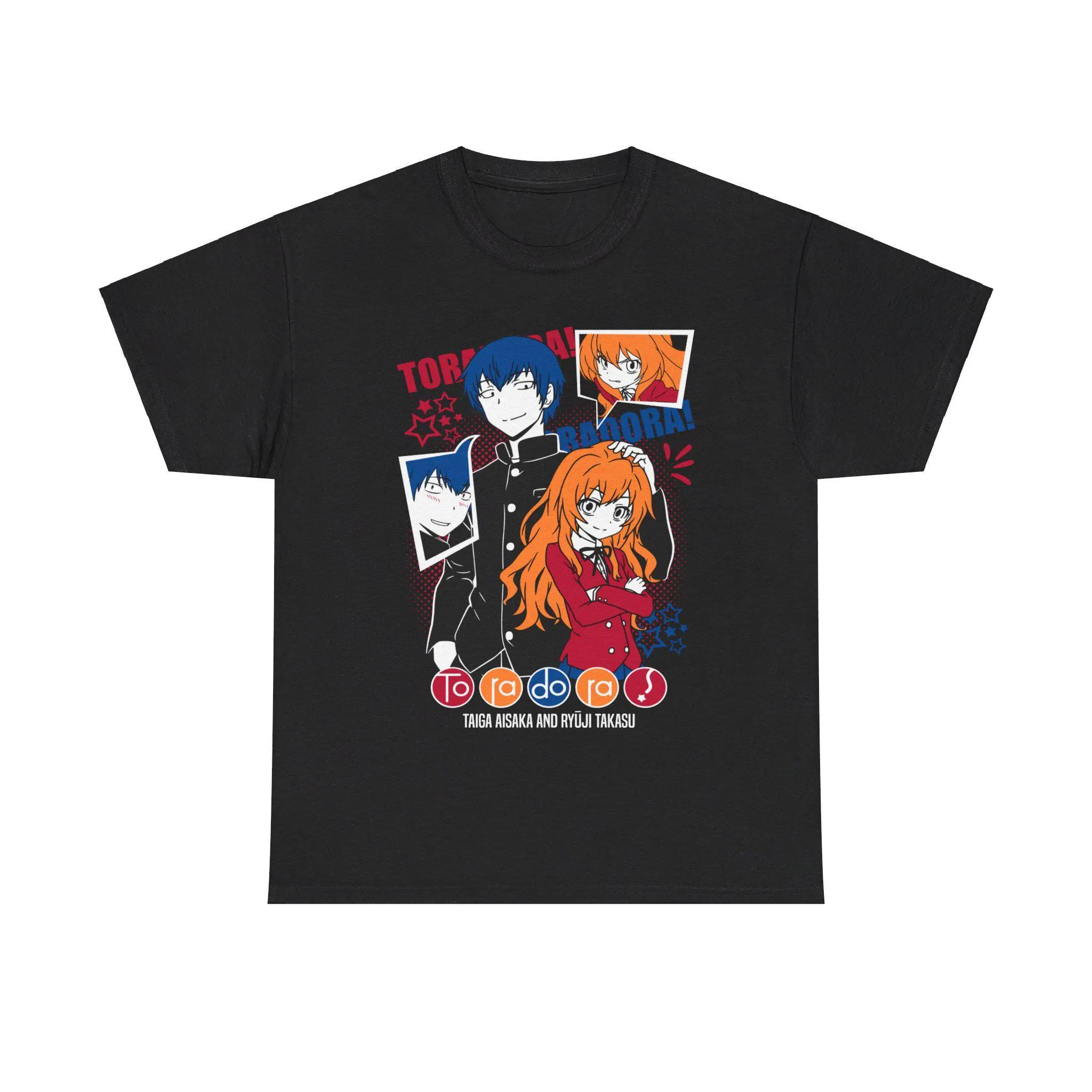

Toradora Anime Tshirt Taiga Pattern Tshirt Mens and Womens Summer Pure Cotton Loose and Fashionable Short Sleeved Top 4XL