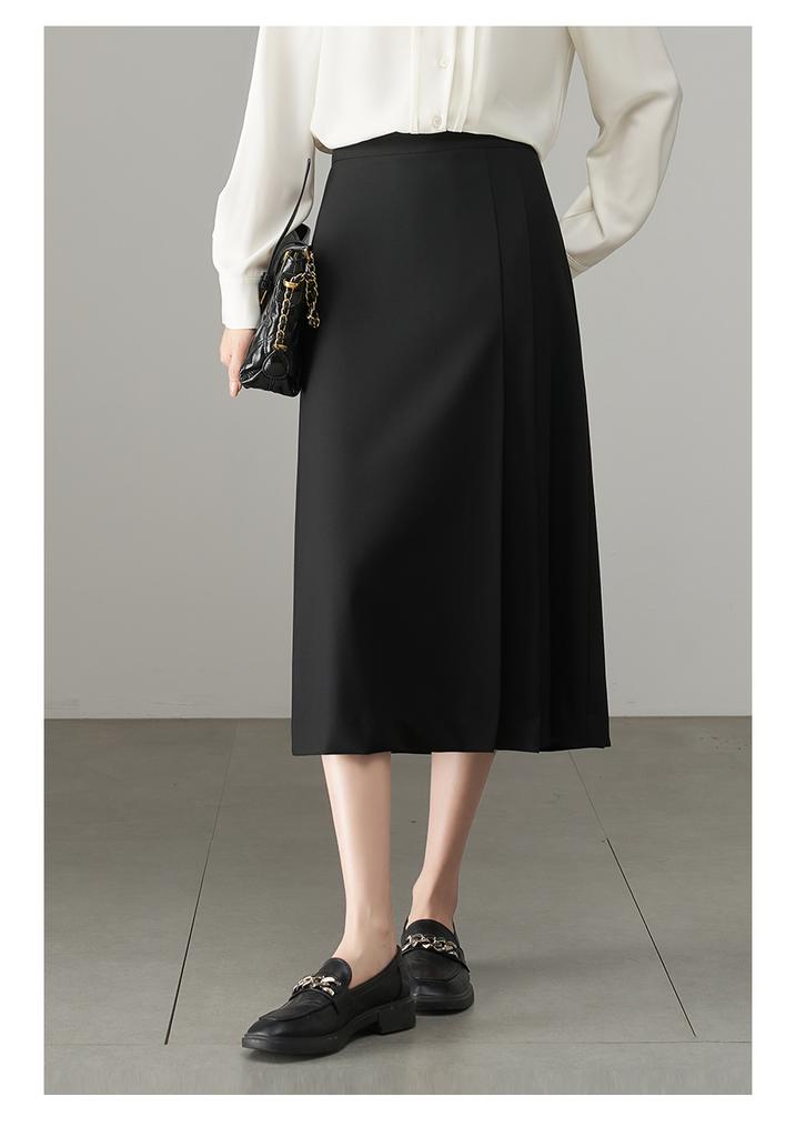 Fashionable Pleated Midi Skirt