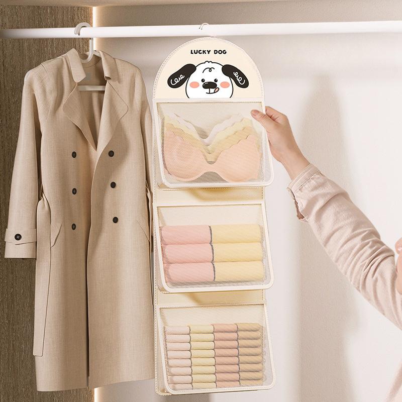 Netzbeutel zur Aufbewahrung mit großer Kapazität, Aufbewahrungstasche, wiederverwendbare Netztasche zur Aufbewahrung von Gemüse, Unterwäsche und Socken, Aufbewahrungsnetzbeutel zum Aufhängen in der Küche