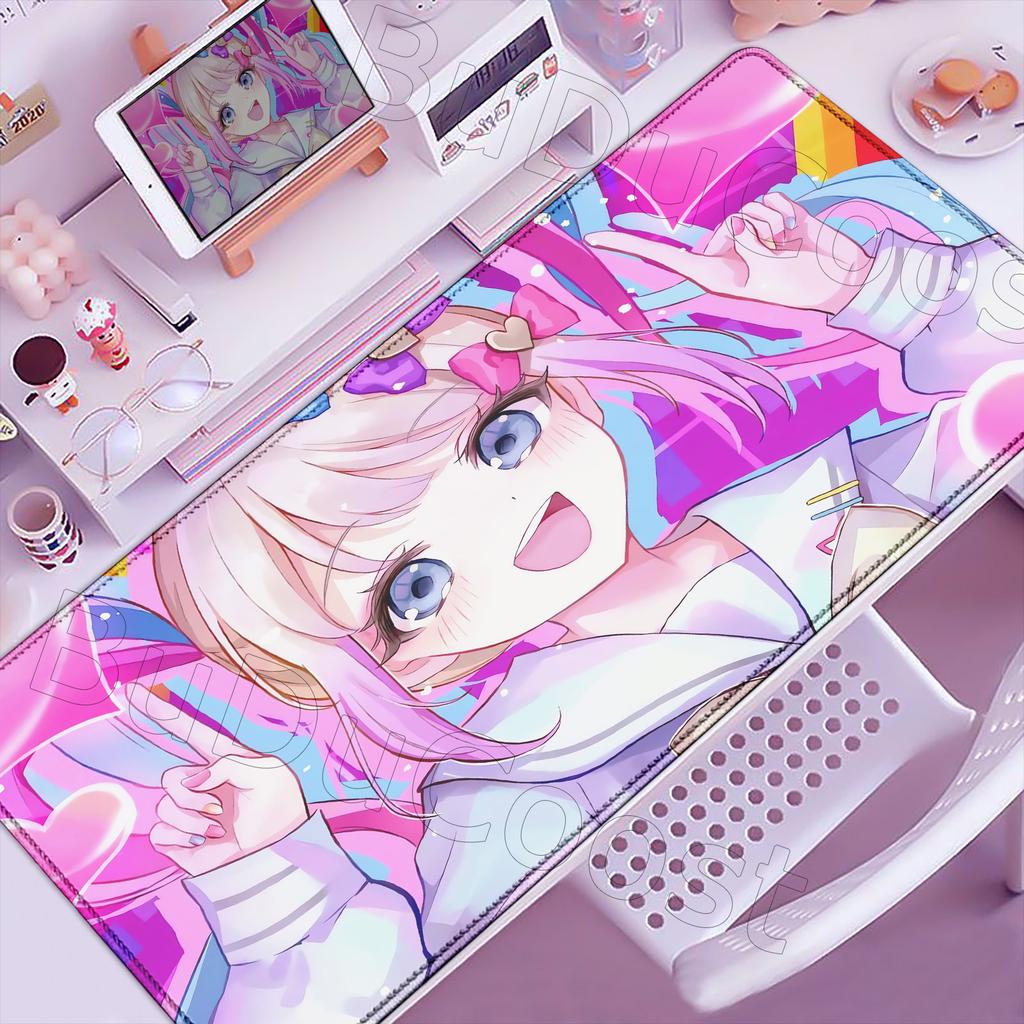 NEEDY GIRL OVERDOSE Mouse Pad Kawaii Anime Girl Large Non-slip Rubber Mousepad XXL Computer Gaming Accessories Keyboard Desk Mat