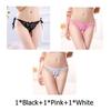 Sexy G-string T Panties Female Underwear Lace Thongs Women's Pants Sexy Pearl panties Erotic Women Crotchless panties plus size