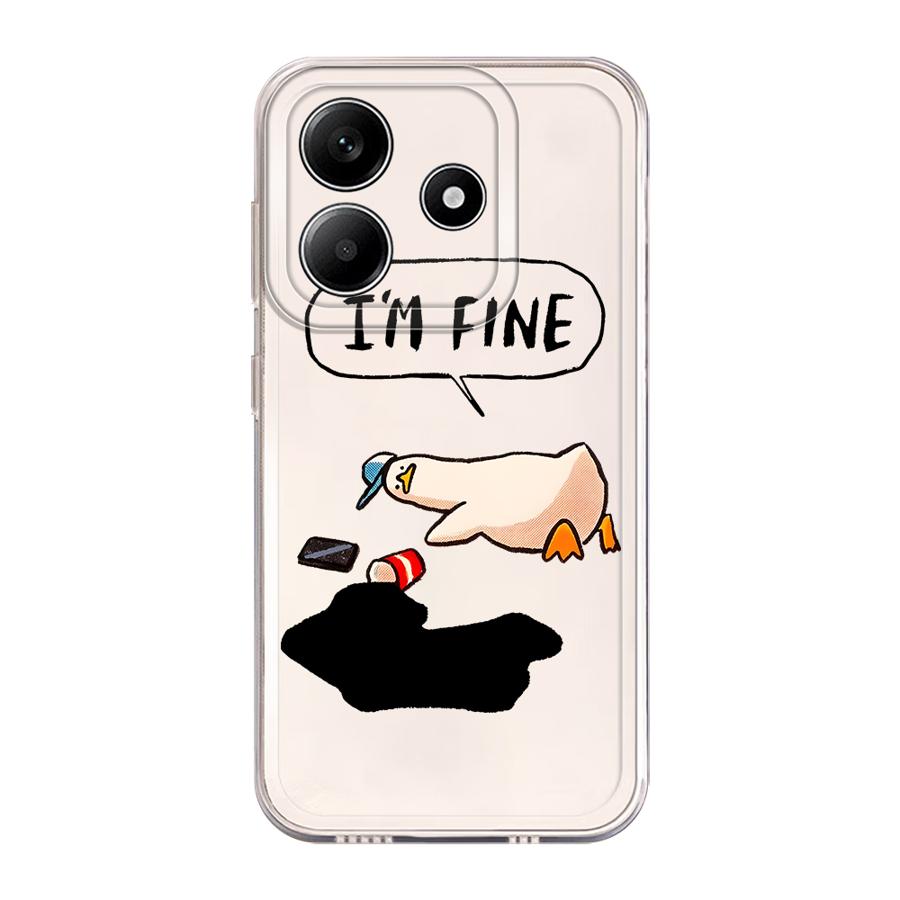 

Case for Xiaomi Redmi Note 14 Pro Plus 9 10 Note 13 10S 12 11S 14C 12S 11 13C A4 Soft Phone Cover Cartoon Duck Redmi A4