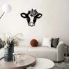 1pc Cute Cow Metal Wall Art – Funny Animal Decoration for Home, Ideal for Children's Room or Kindergarten, Includes Stickers