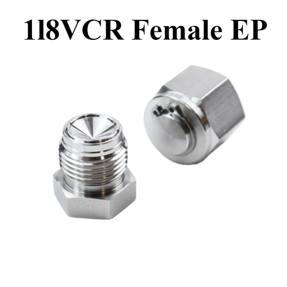 BA Or EP Grade 1/8" 1/4" 3/8" 1/2" 3/4" 1" VCR Male Plug Female End Cap SUS 316L Stainless Steel Water Gas Oil