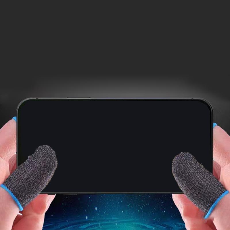 2 Stück Anti-Rutsch-Fingerlinge Atmungsaktiv Silberfaser Anti-Rutsch Spiel Leitfähig Unterhaltungselektronik Must Have Spiel Fingerlinge