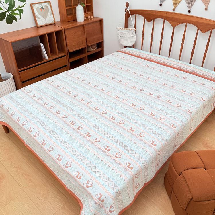 Pure Cotton Six-Layer Gauze Mat: Cool, Soft, and Thick - Perfect for All Seasons, Babies, and Dorm Beds
